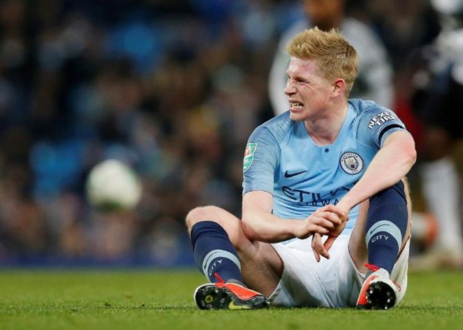 Manchester City's Kevin De Bruyne was left out of the match against Everton on Wednesday
