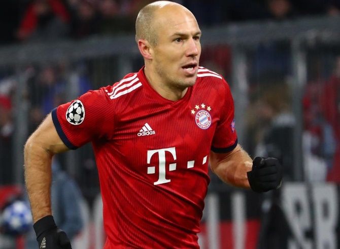 Robben won 12 league titles in a glittering career -- eight with Bayern, two at Chelsea and one each at PSV Eindhoven and Real Madrid -- and 96 caps for his country including playing in the 2010 World Cup final in Johannesburg