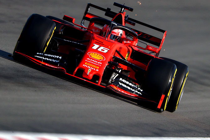 Ferrari s Leclerc is fastest in F1 testing - Rediff Sports