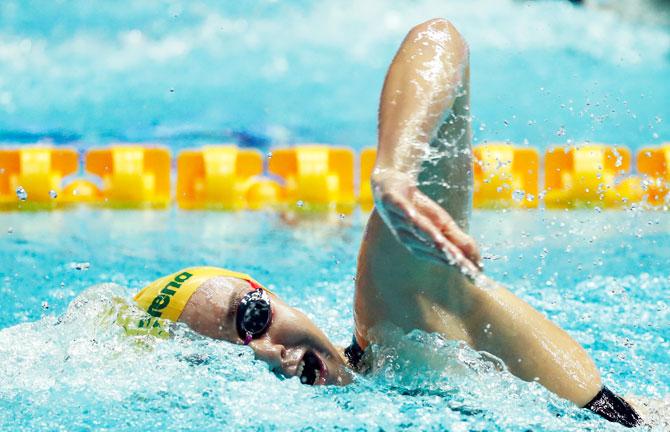 Britain's Adam Peaty in action on Sunday