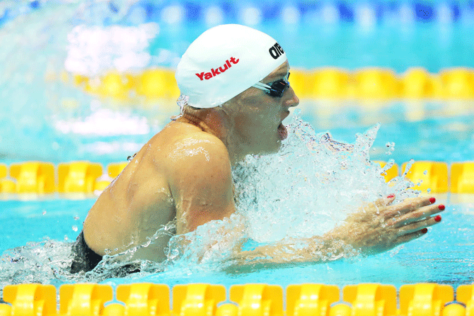 Hungary's Katinka Hosszu competes in the Women's 200m Individual Medley Final