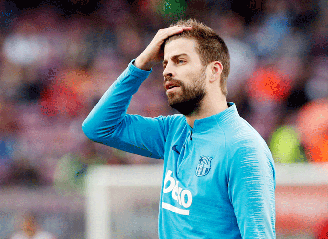 Gerard Pique will play his last home game on Saturday