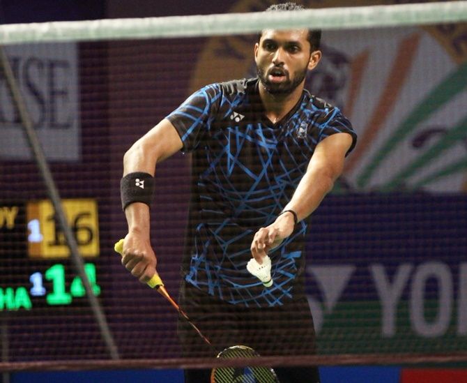 HS Prannoy produced some effortless smashes on his rival's backhand but he struggled with the length to give away points.
