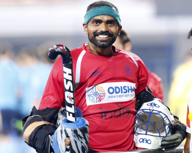 Former India hockey goalkeeper P R Sreejesh