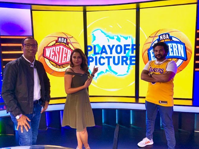 'While Hindi commentary is still only three seasons old, we need to be seen and heard as experts by our audience. So, we have to read up, recognise and know the history of the game,' says Manwani. Photograph: NBA India