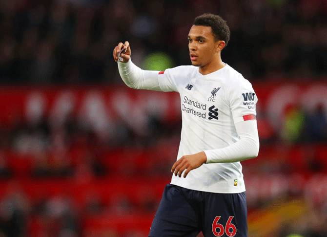 Liverpool's Trent Alexander-Arnold was subjected to racial abuse from a Manchester United fan during their Premier League match at Old Trafford on Sunday