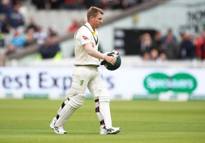 Compared to his stellar World Cup, Warner has had a nightmare of a series, averaging 11.28 with the bat and falling five times in seven innings to Broad