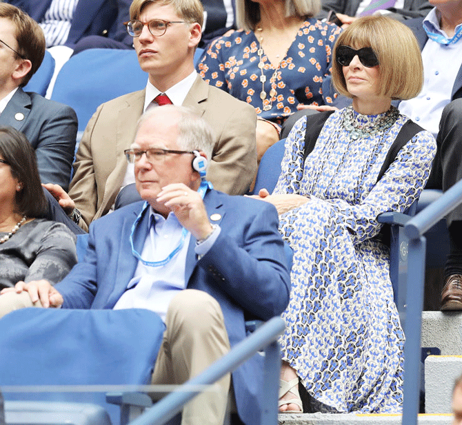 Fashion czarina and Editor of Vogue magazine Anna Wintour didn't miss her date with the big match