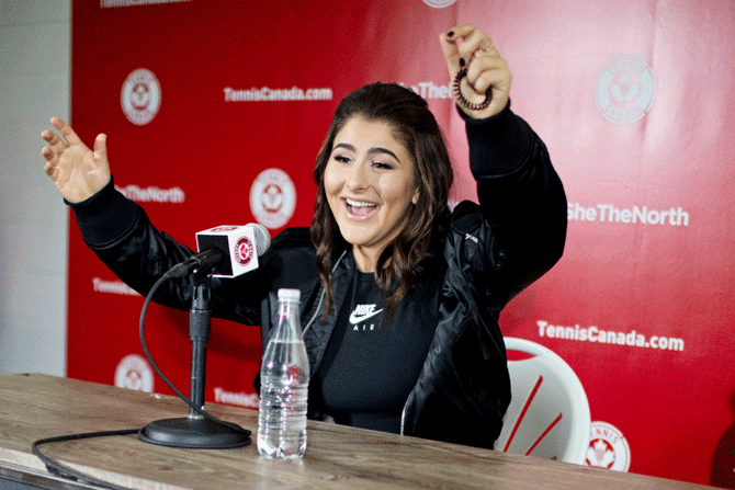Bianca Andreescu addressed the Canadian media on her return home, on Wednesday,  after winning the US Open in New York on Saturday