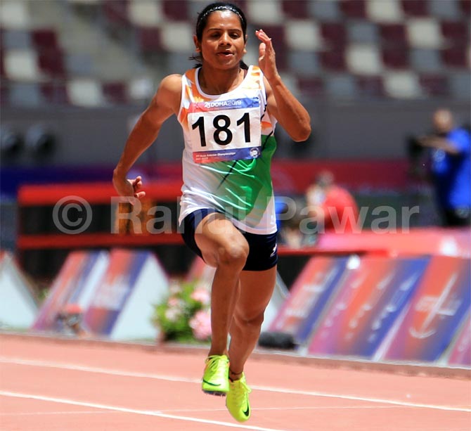 Dutee Chand finished 6th in the 6th heat at the World Indoor Athletics Championships in Belgrade