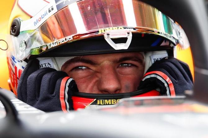 Red Bull's Max Verstappen during practice.