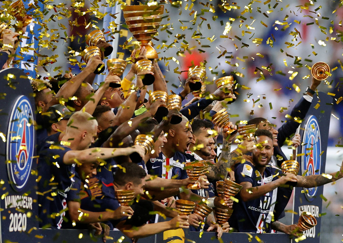 PIX PSG complete domestic treble with League Cup triumph  Rediff Sports