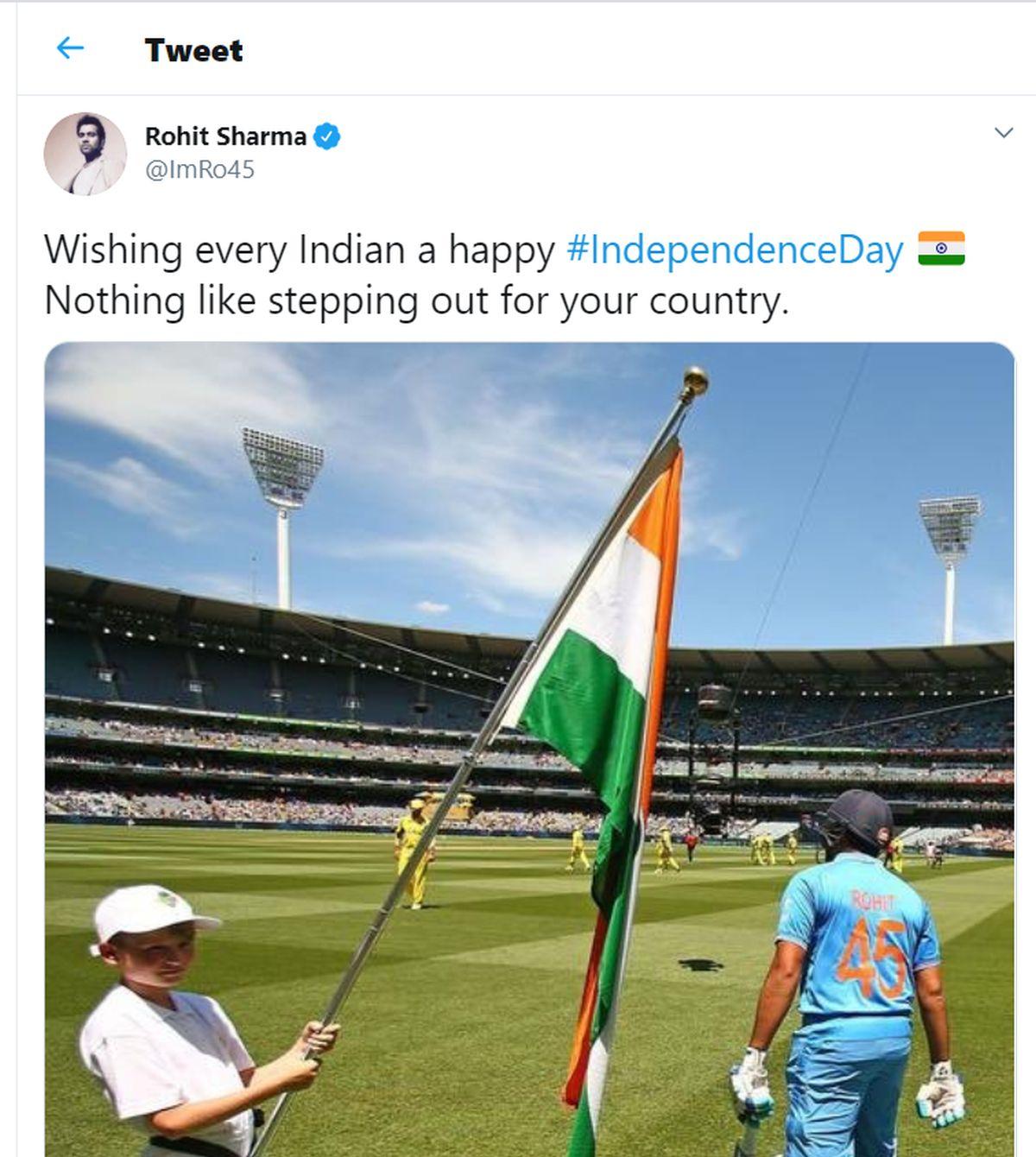 Rohit Sharma's tweet