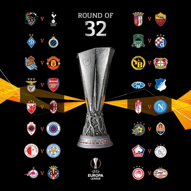 Europa League Round of 32 draw