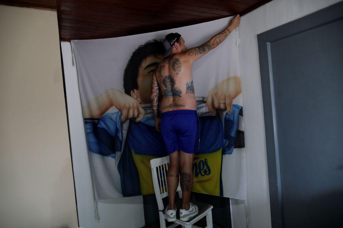 Luciano Zarate poses for a photo at his home in Buenos Aires