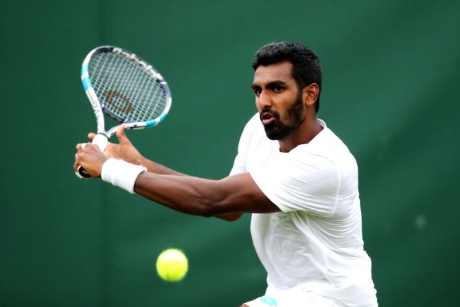 After taking a first-set lead, Prajnesh Gunneswaran was then totally dominated by Jiri Vesely