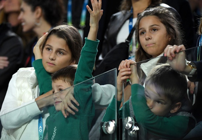 PIX: Federer's children steal the show at Aus Open ...