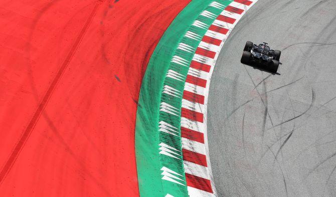 Mercedes' Lewis Hamilton during practice, as F1 resumes at the Austrian Grand Prix in Red Bull Ring, Spielberg, Styria in Austria on Saturday 