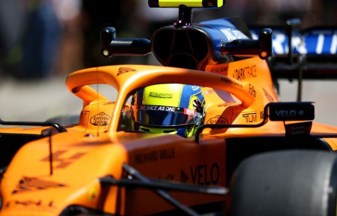 McLaren's British driver Lando Norris was penalised heavily in practice for Sunday's Styrian F1 GP