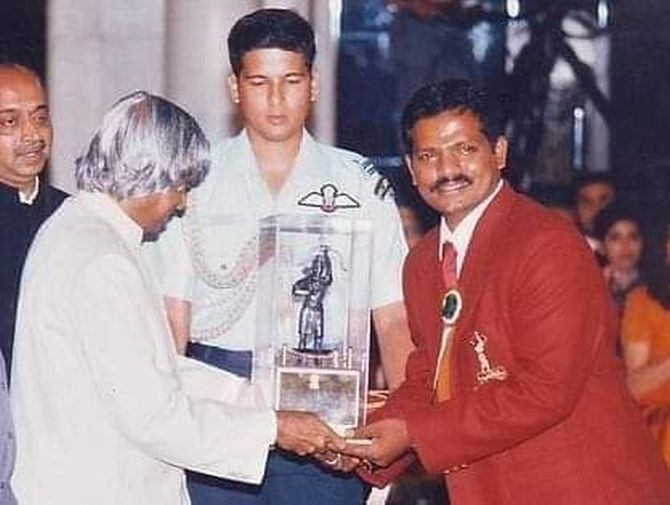 Para athlete Ramesh Tikaram received the Arjuna Award in 2002