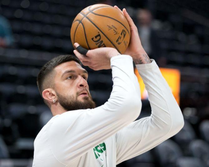 Boston Celtics center Vincent Poirier