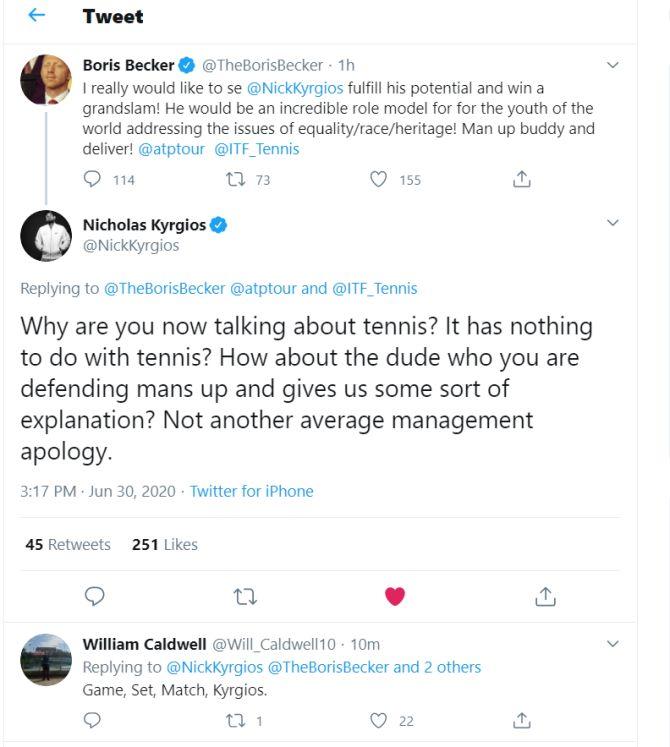 Becker-Kyrgios Twitter battle