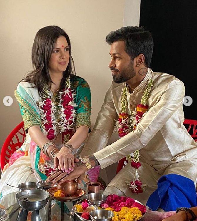 Natasa Stankovic and Hardik Pandya