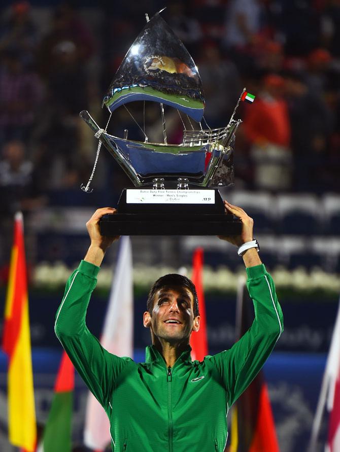 Djokovic decimates Tsitsipas, lifts fifth Dubai Open title - GulfToday