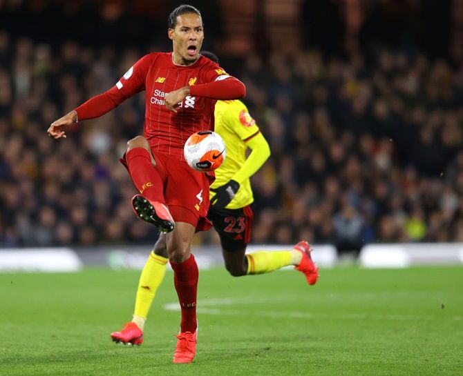 Virgil Van Dijk was substituted early in the game when Everton goalkeeper Jordan Pickford made a reckless challenge in the box, which left Liverpool manager Juergen Klopp fuming.