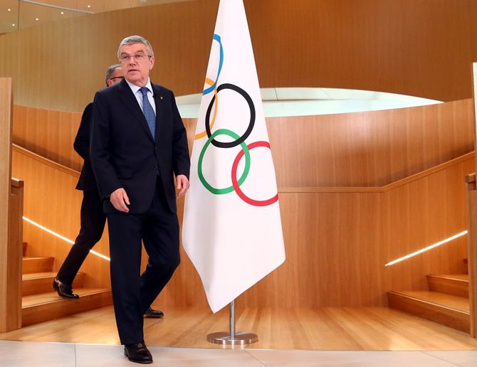 Thomas Bach, president of the International Olympic Committee (IOC) said he did not know what would happen with the athletes' village, where apartments were set to be sold after the Games this year