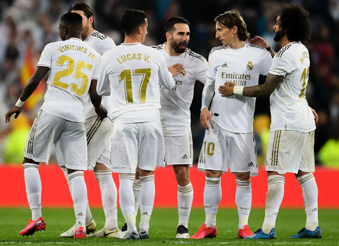 Real are set to wrap up the title on Thursday without any fans present at their tiny Alfredo Di Stefano stadium inside their training complex, where they have been playing home matches in order to accelerate renovation work to the Bernabeu