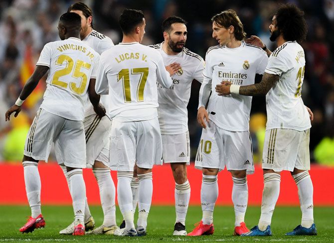 Real are set to wrap up the title on Thursday without any fans present at their tiny Alfredo Di Stefano stadium inside their training complex, where they have been playing home matches in order to accelerate renovation work to the Bernabeu