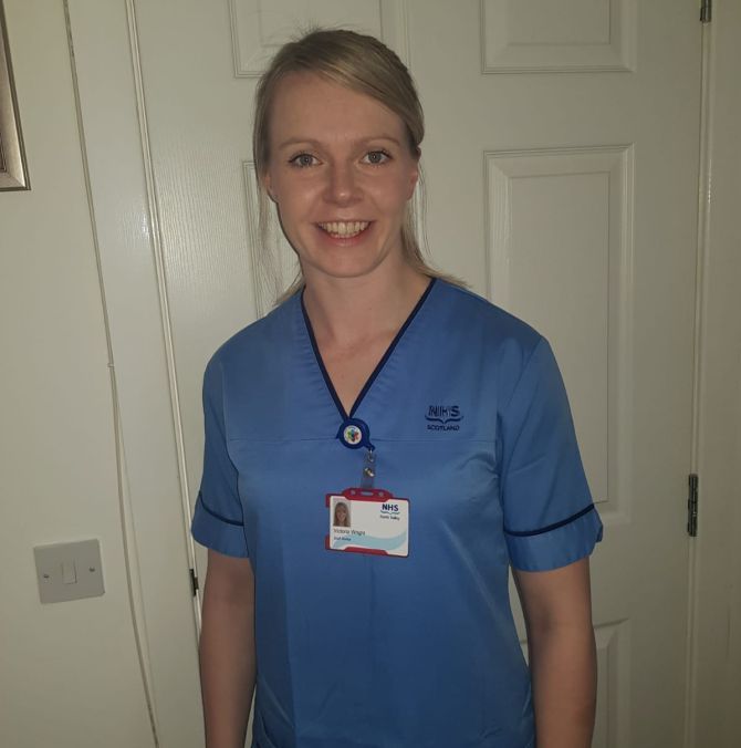 Vicky Wright was part of the team that won Scotland's curling championship last month, is a general surgical ward nurse who has pursued the sport full-time since last year.