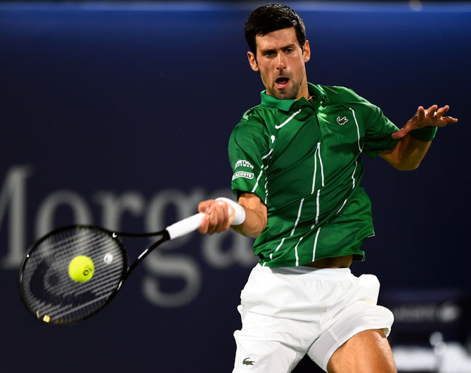 Flawless Djokovic enters Dubai semi-finals - Rediff.com