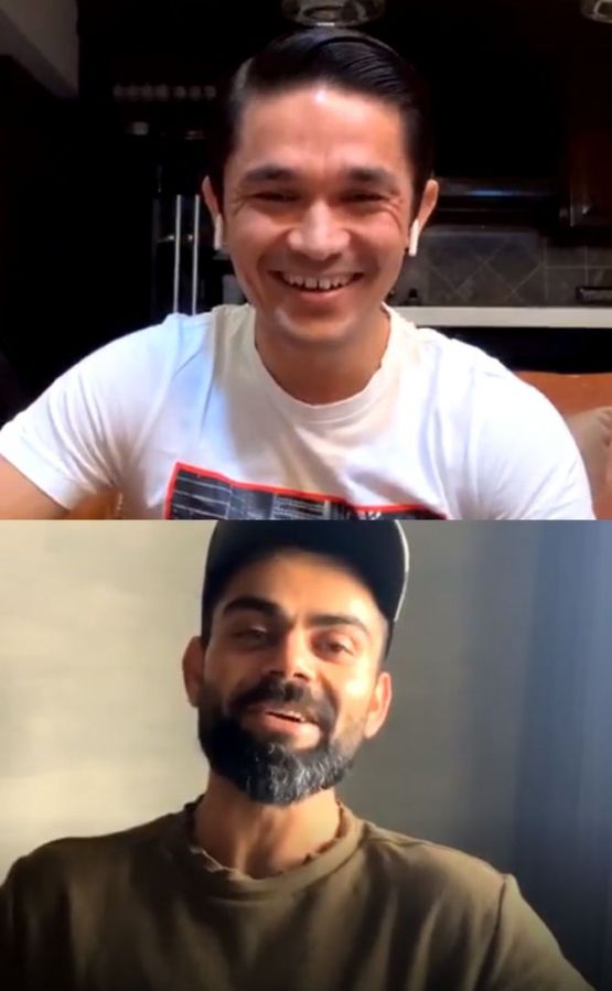 Sunil Chhetri and Virat Kohli during a fun Instagram Live chat on Sunday