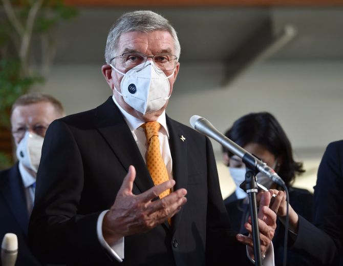IOC chief Thomas Bach was speaking at the start of a meeting with Tokyo 2020 organisers to finalise the second edition of the "playbooks" of rules for the Summer Games, with less than three months to go and Japan battling a surge of coronavirus cases.