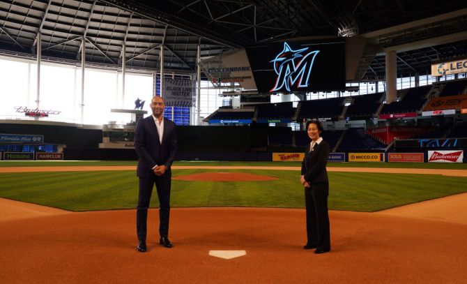 Ng developed a working relationship with Marlins CEO Derek Jeter during her time with the Yankees