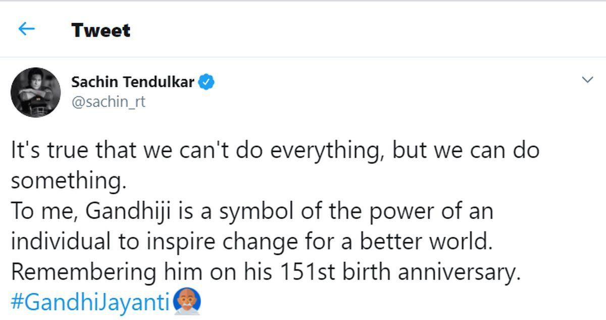 Sachin Tendulkar tweet