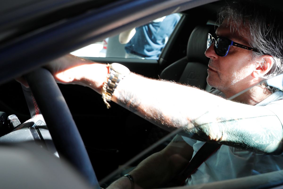 Lionel Messi's father and agent Jorge Messi arrives at his lawyers' office in Barcelona on Friday 