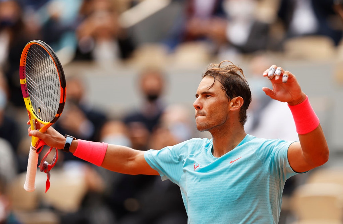 Spain's Rafael Nadal celebrates an easy victory over Mackenzie McDonald of the United States. 