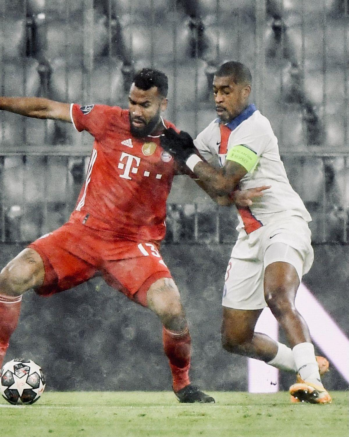 Action from the match between PSG and Bayern Munich on Wednesday