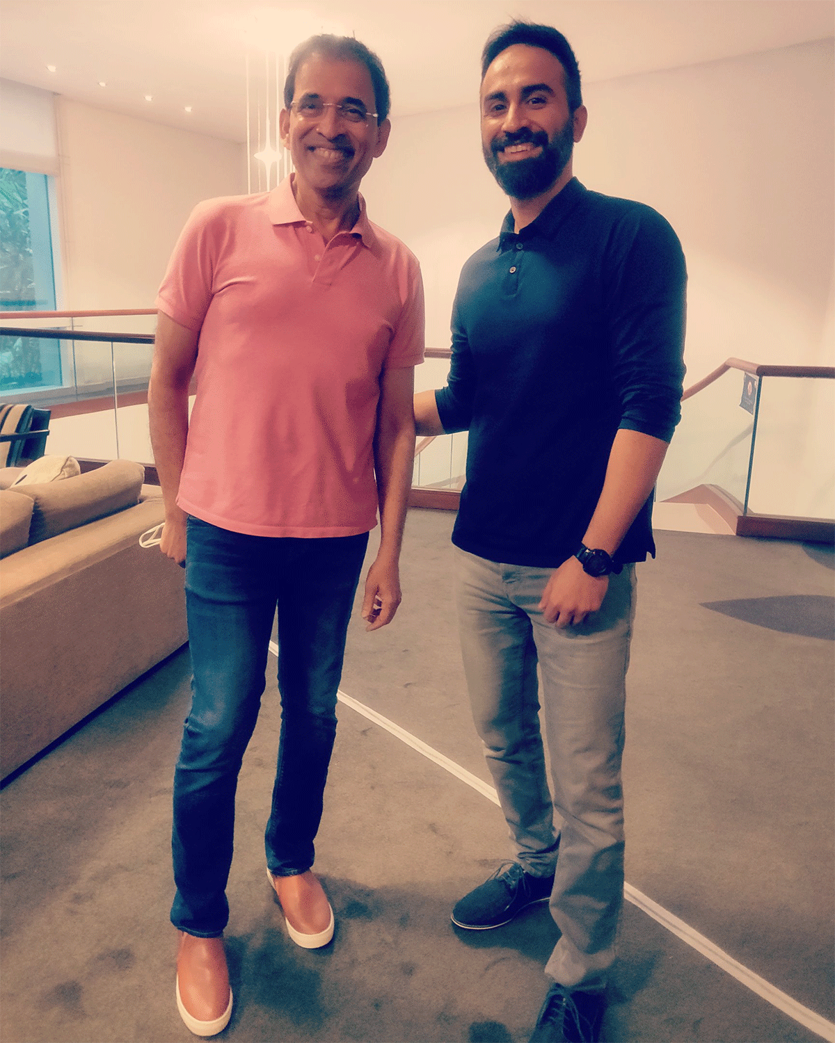 Arpit Sharma with Harsha Bhogle