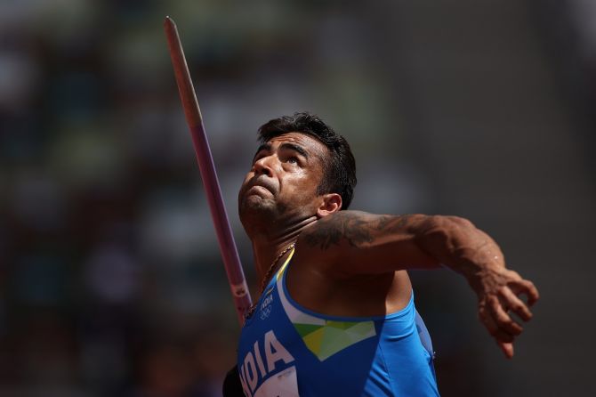 India's Shivpal Singh competes in the men's Javelin Throw qualification on Wednesday.