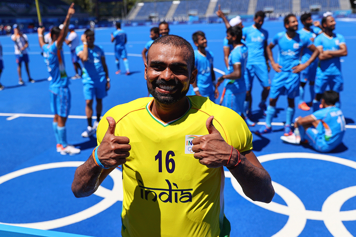 Experienced 'keeper PR Sreejesh once again came to the rescue for the team after fittingly saving Germany's 13th penalty corner of the match with 6.08 seconds left of clock, to ensure a historic bronze for the team