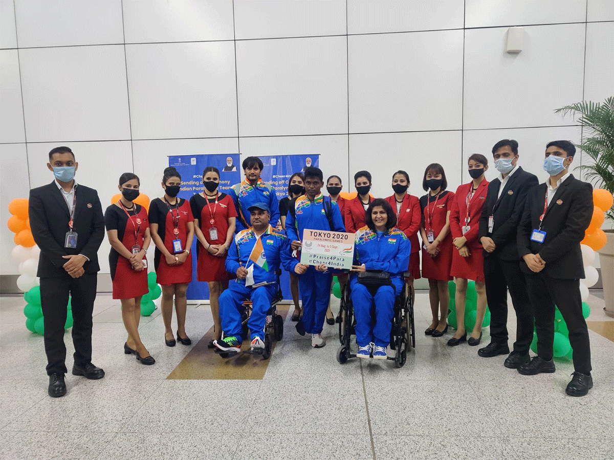 The first batch of the Indian contingent leave for the Tokyo Paralympic Games on Wednesday