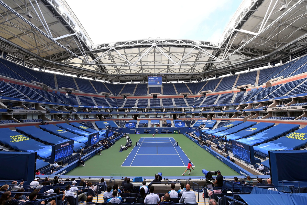 General view of Arthur Ashe Stadium at USTA Billie Jean King National Tennis Centre