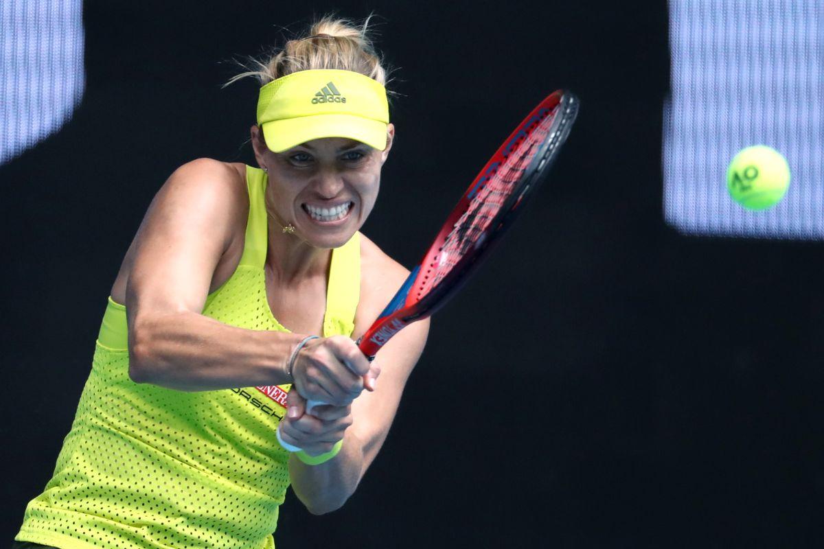 Germany's Angelique Kerber in action during her match against American Bernada Pera