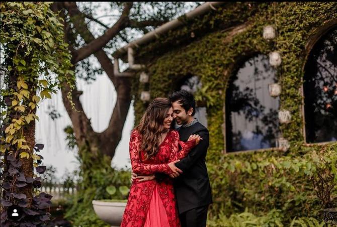 Pankaj Advani and Saniya Shadadpuri at their sangeet ceremony 