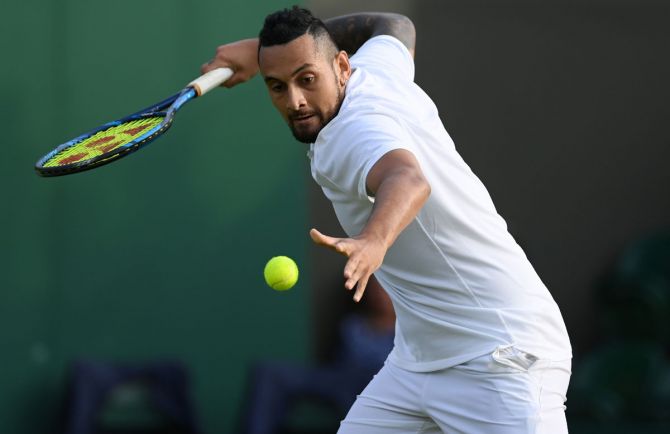 The tournament doctor said Nick Kyrgios was suffering from pain in his abdominal muscle on the left side due "due to the accumulation of matches in recent weeks and the effort of yesterday's first round match".