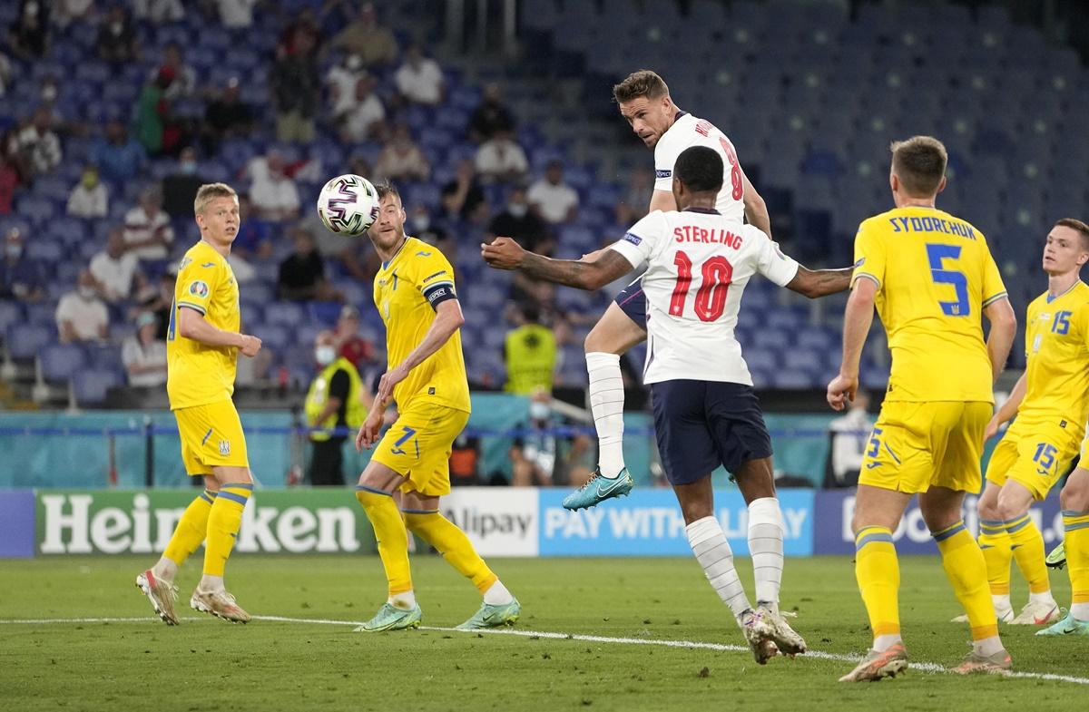 Jordan Henderson makes it 4-0 for England.